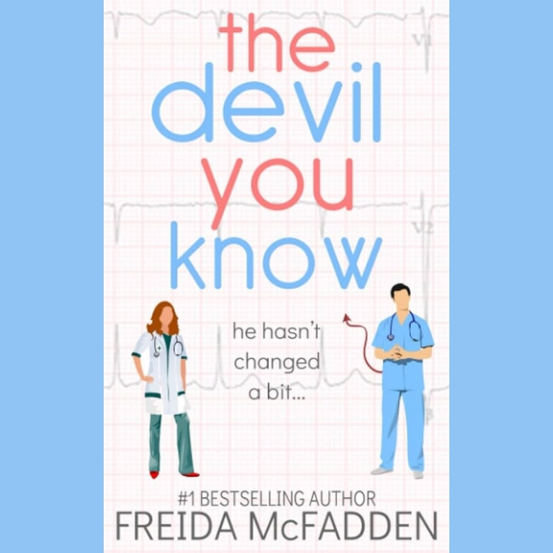 Lighthearted medical-themed cover with two illustrated doctors and a red EKG background
