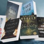 A collection of popular psychological thriller books including Gone Girl, Verity, The Girl on the Train, and Shutter Island